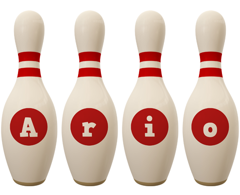 Ario bowling-pin logo