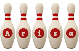 Arisa bowling-pin logo