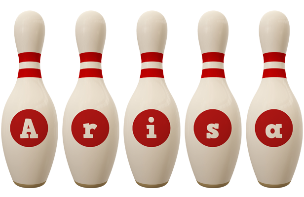 Arisa bowling-pin logo