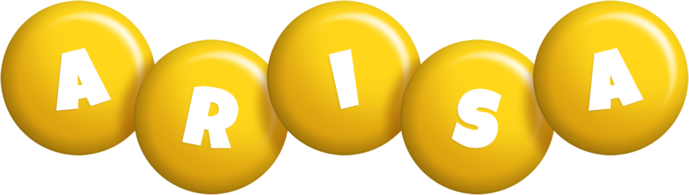 Arisa candy-yellow logo