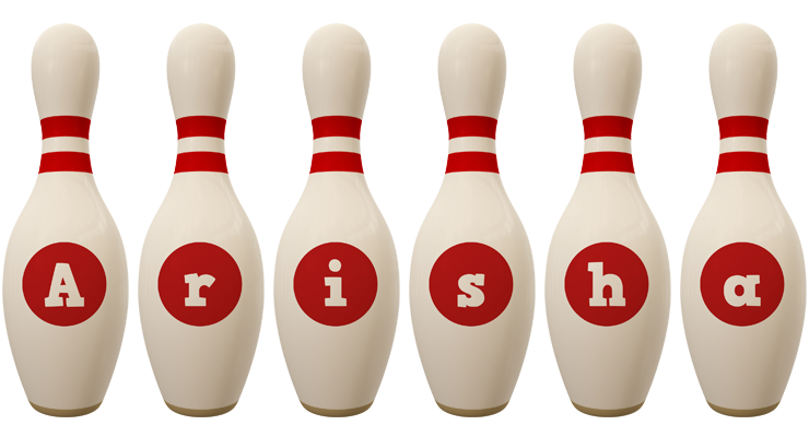 Arisha bowling-pin logo