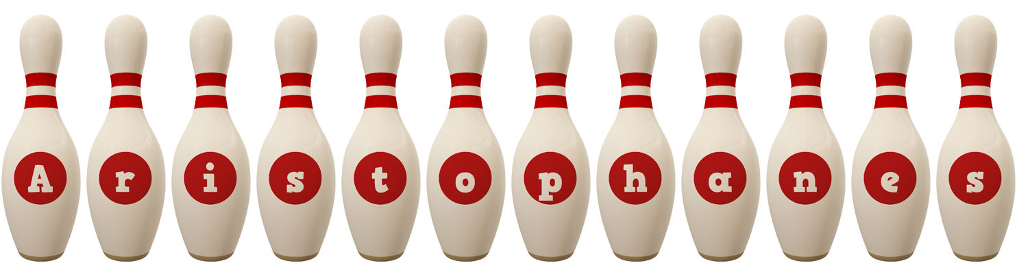 Aristophanes bowling-pin logo