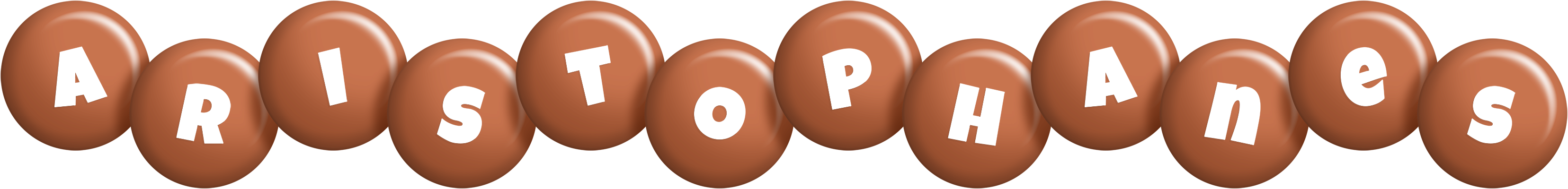Aristophanes candy-brown logo