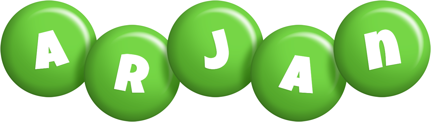 Arjan candy-green logo