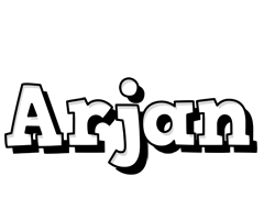 Arjan snowing logo