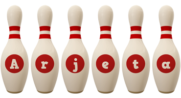 Arjeta bowling-pin logo