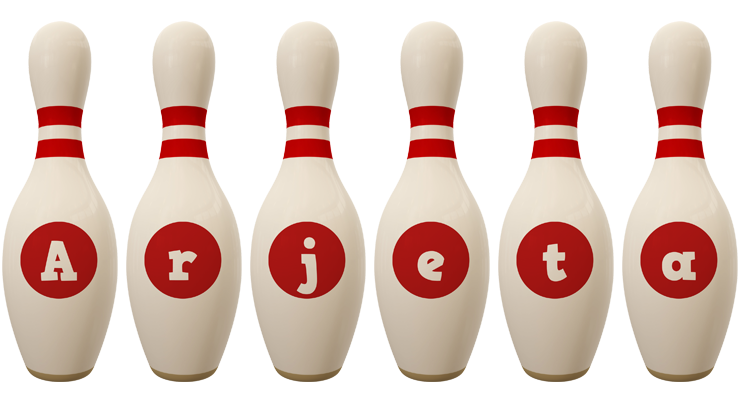 Arjeta bowling-pin logo