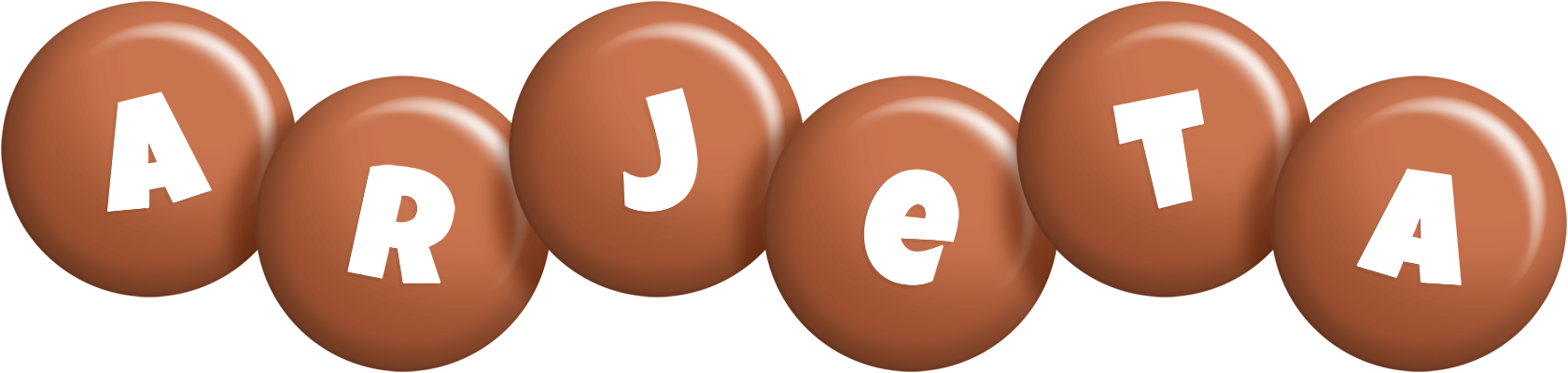 Arjeta candy-brown logo