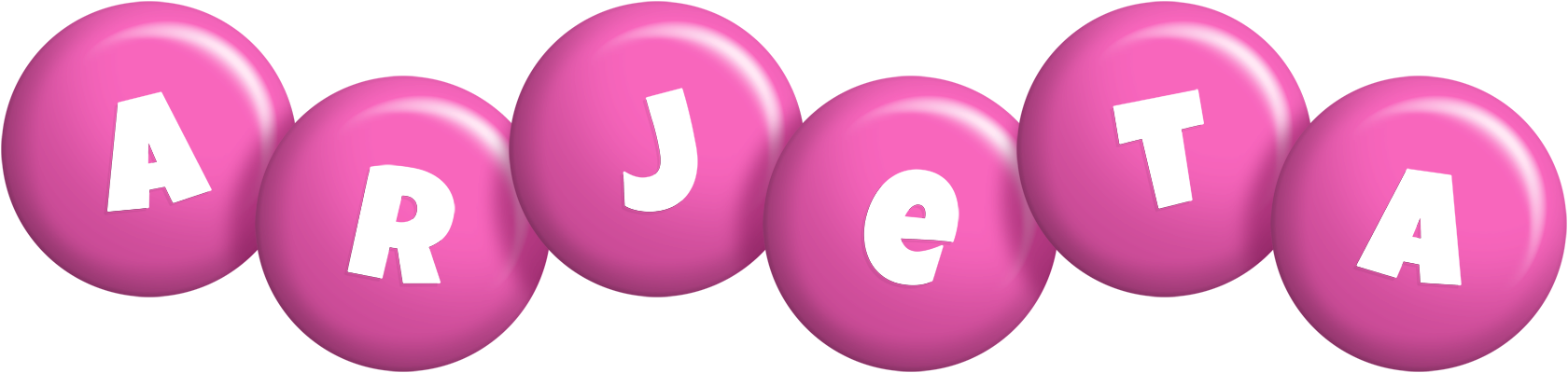 Arjeta candy-pink logo
