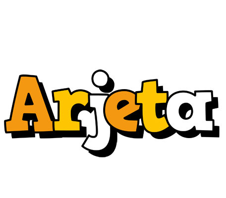 Arjeta cartoon logo