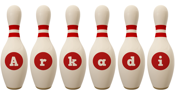 Arkadi bowling-pin logo