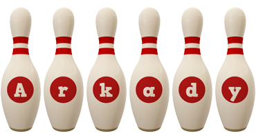 Arkady bowling-pin logo