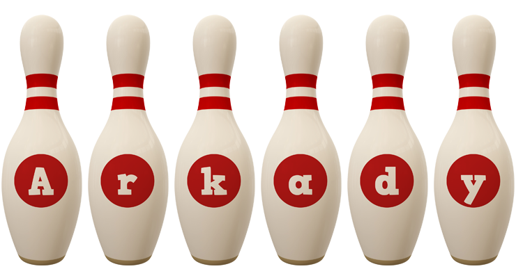 Arkady bowling-pin logo