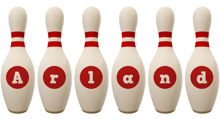 Arland bowling-pin logo