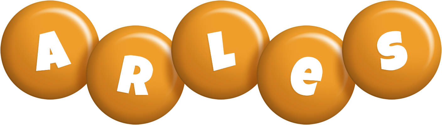 Arles candy-orange logo