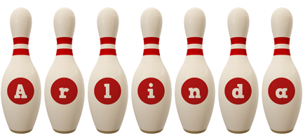 Arlinda bowling-pin logo