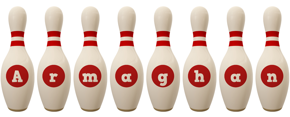 Armaghan bowling-pin logo