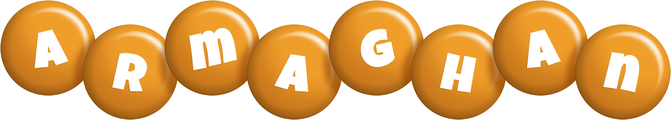 Armaghan candy-orange logo
