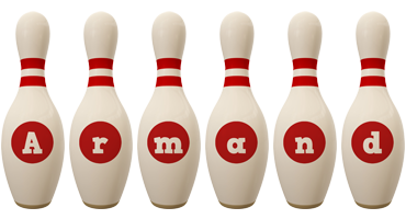 Armand bowling-pin logo