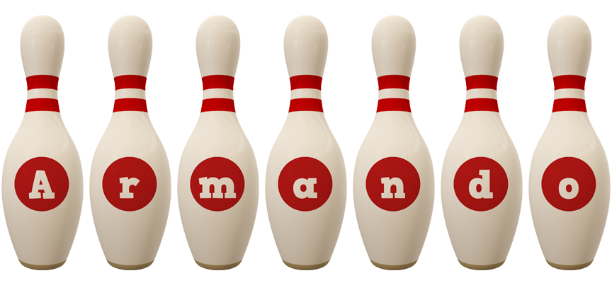 Armando bowling-pin logo
