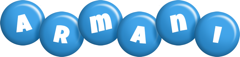 Armani candy-blue logo