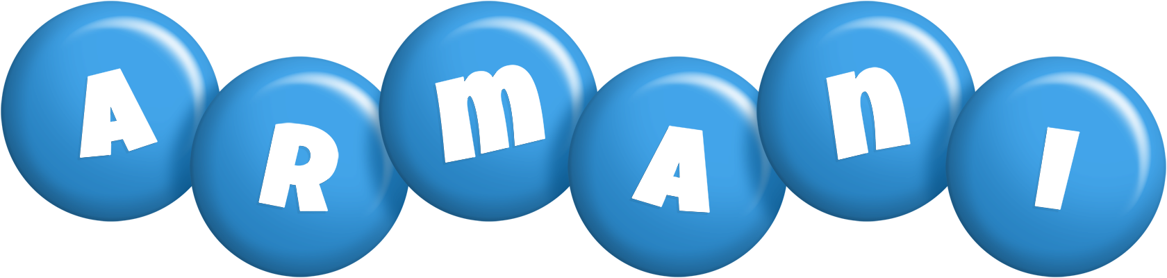 Armani candy-blue logo