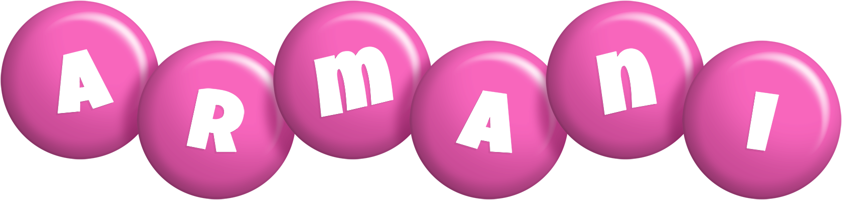 Armani candy-pink logo
