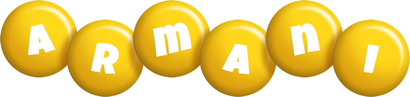 Armani candy-yellow logo
