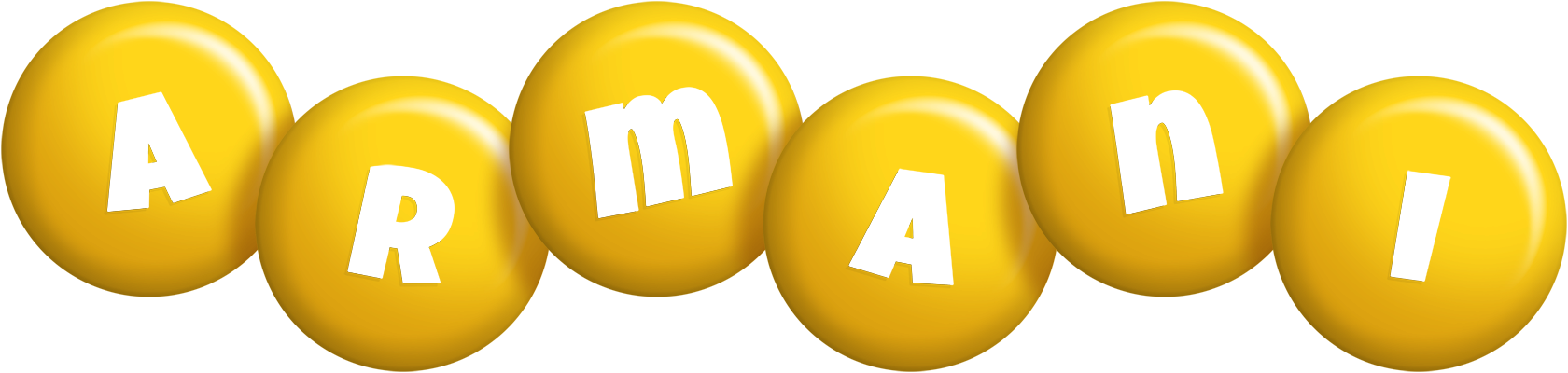 Armani candy-yellow logo