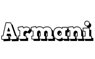 Armani snowing logo