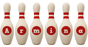 Armina bowling-pin logo