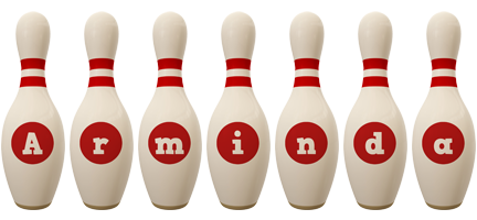 Arminda bowling-pin logo