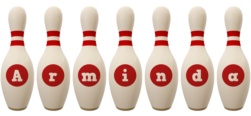 Arminda bowling-pin logo