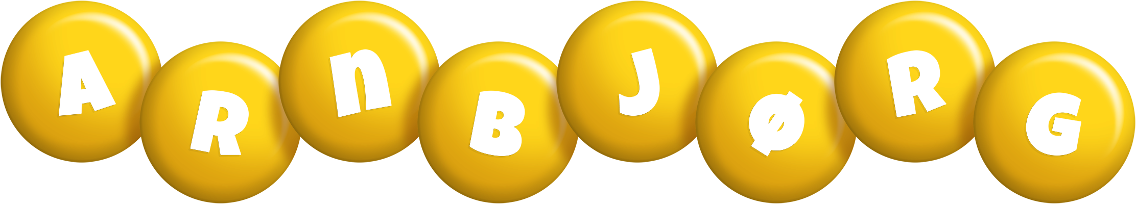 Arnbjørg candy-yellow logo