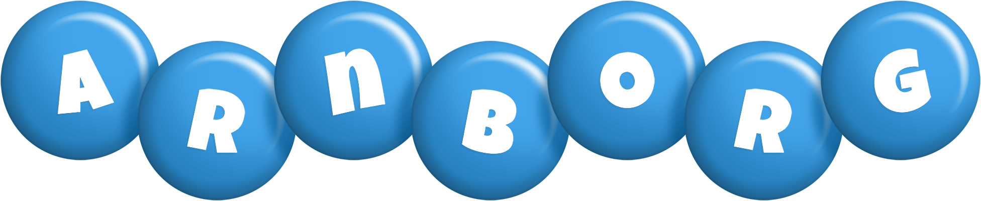 Arnborg candy-blue logo