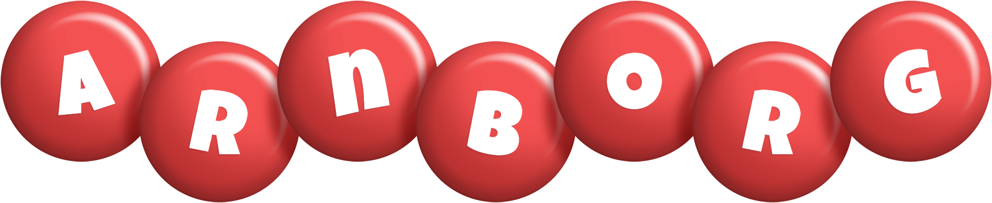 Arnborg candy-red logo