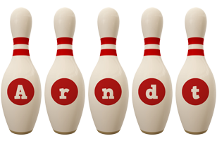 Arndt bowling-pin logo