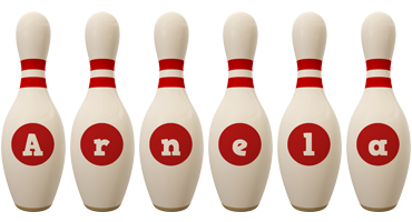 Arnela bowling-pin logo