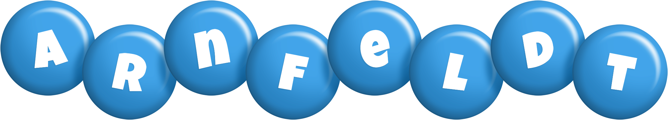 Arnfeldt candy-blue logo