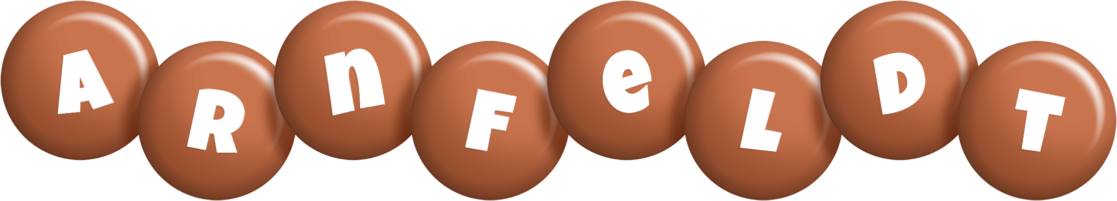 Arnfeldt candy-brown logo