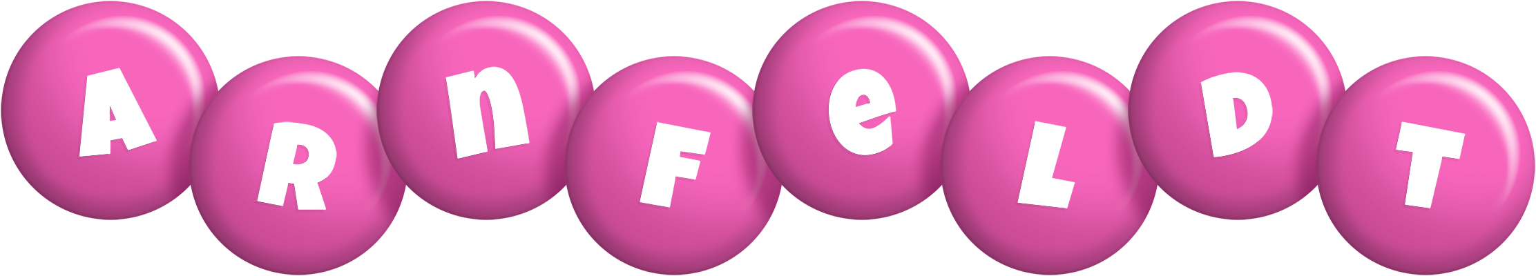 Arnfeldt candy-pink logo