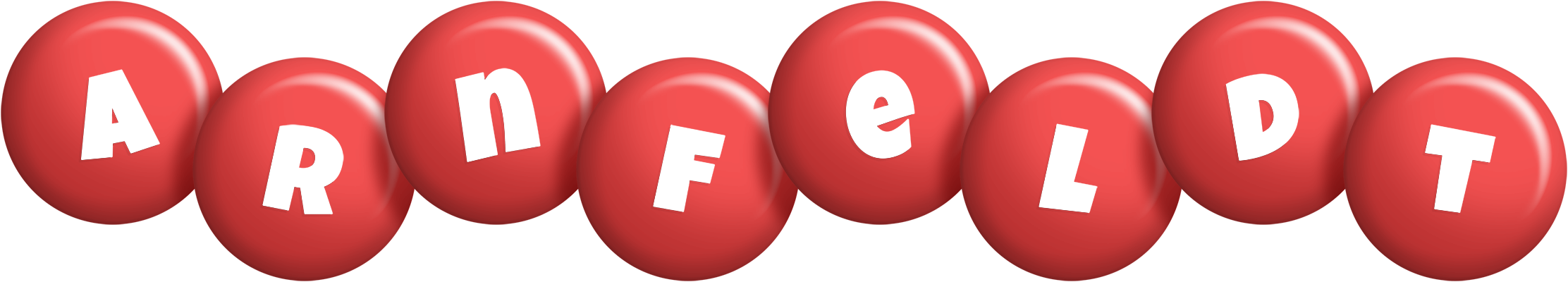 Arnfeldt candy-red logo