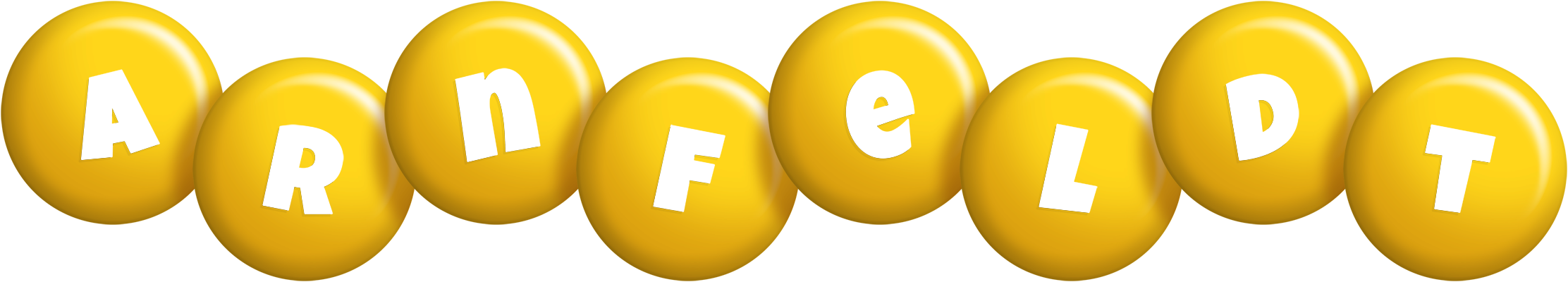 Arnfeldt candy-yellow logo