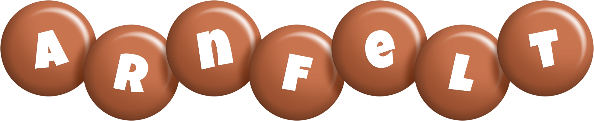 Arnfelt candy-brown logo