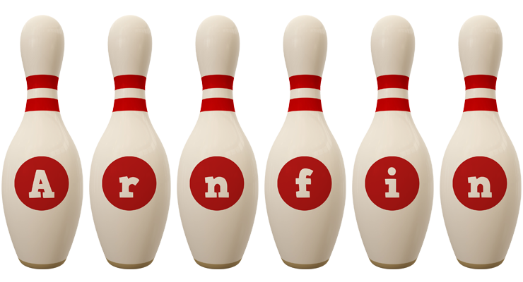 Arnfin bowling-pin logo