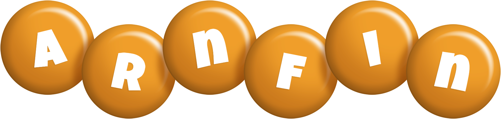 Arnfin candy-orange logo