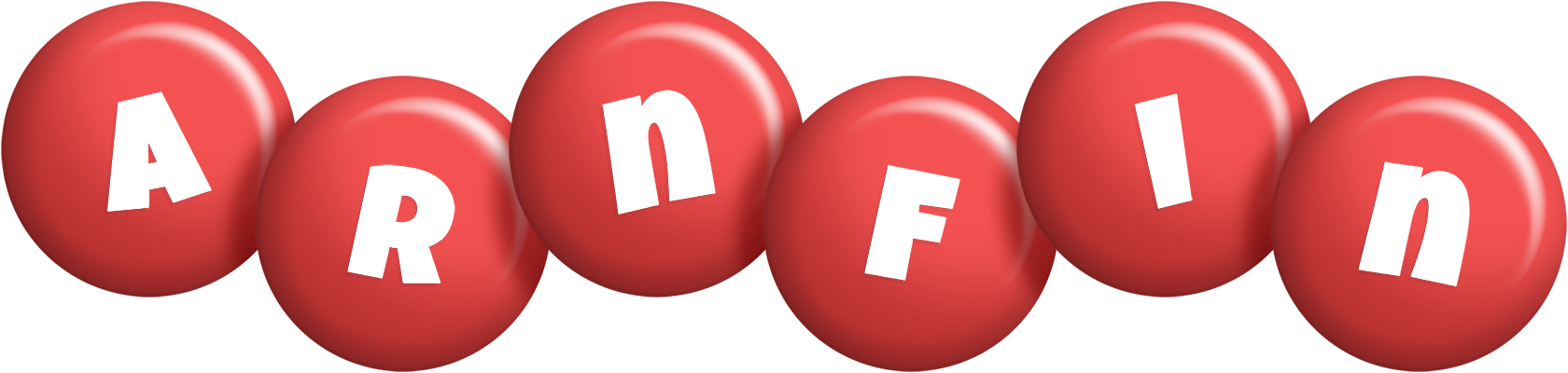 Arnfin candy-red logo