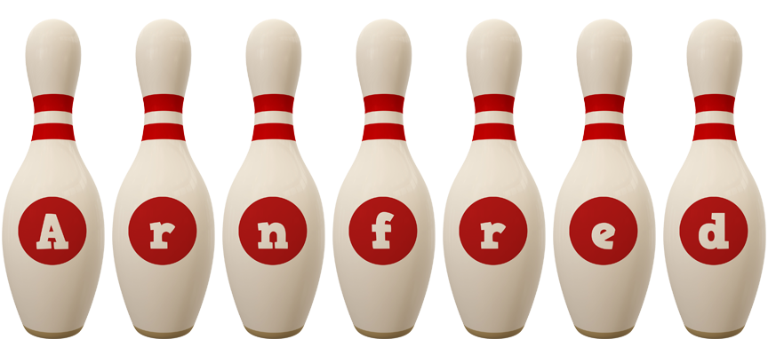 Arnfred bowling-pin logo