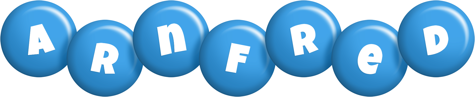 Arnfred candy-blue logo