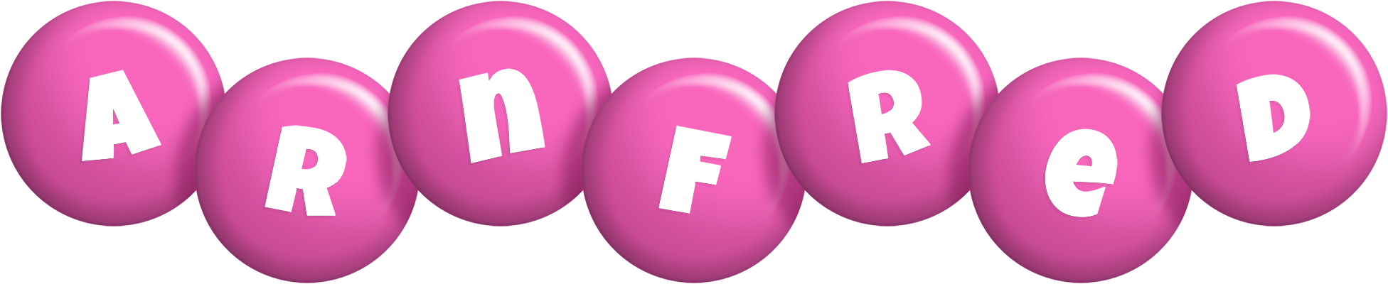 Arnfred candy-pink logo